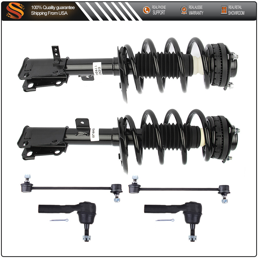 07-10 Sebring 08-14 Avenger Front Struts Springs Sway Bars Outer Tie Rods