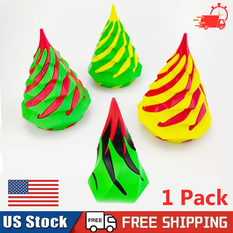 3D Printed Spiral Cone Fidget Toy, Vortex Desktop Deco For Anxiety Relaxing, 1pc