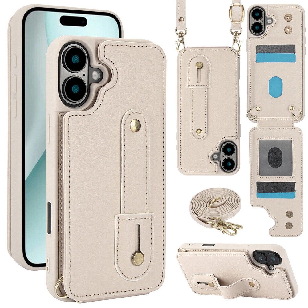 Wristband Card Holder Phone Case for iPhone 16-11 Pro Max