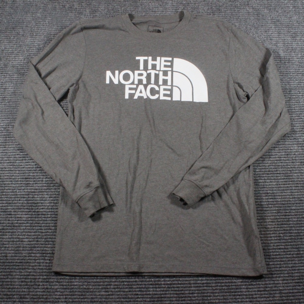 The North Face Half Dome Logo Long-Sleeve Tee Men’s Small Gray