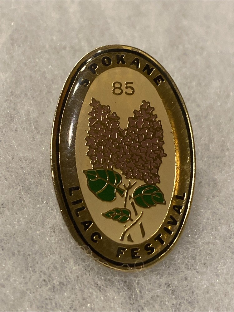Vintage Spokane Lilac Festival 1985 Souvenir Pin Washington Pin