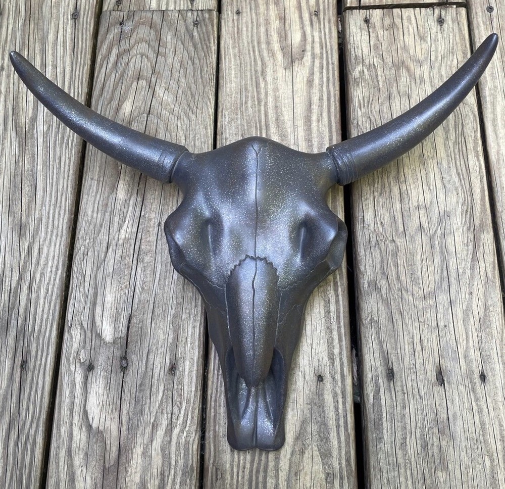 Faux Longhorn Bull Skull Wall Decor 15 x 18