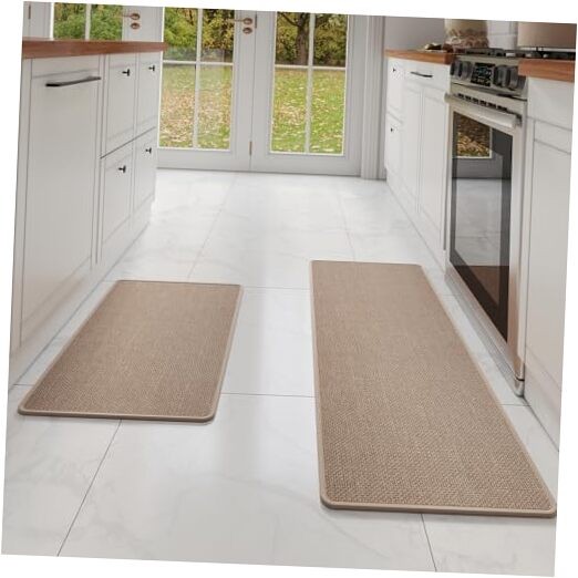 Kitchen Mat Set of 2 PCS, Cushioned Non Slip Rugs for Kitchen Floor, Absorbent