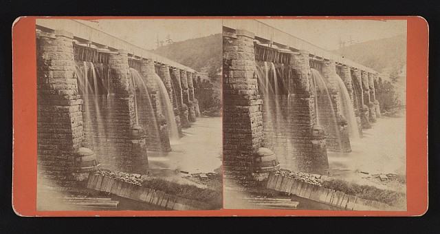 Photo:Portageville NY Erie Canal Aqueducts 1860s-1930s Stereo View