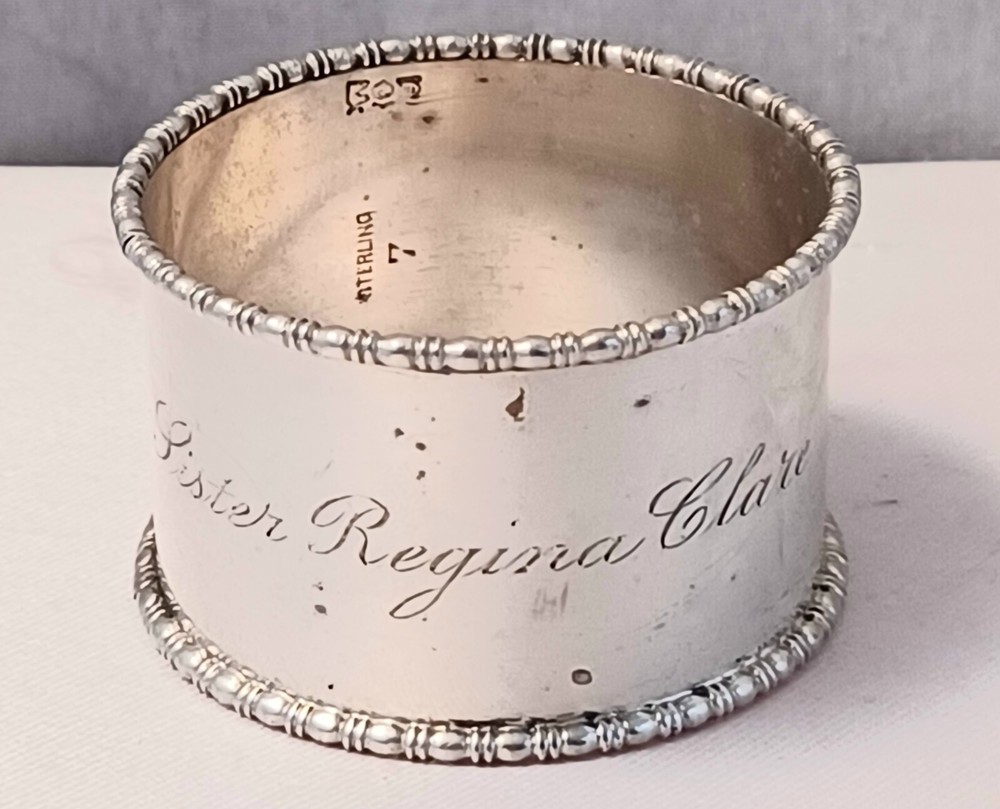 Sterling Beaded Edge 1 1/8