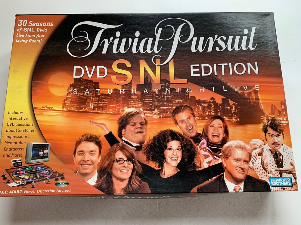 SNL Saturday Night Live Parker Brothers Trivial Pursuit Board/DVD Game complete