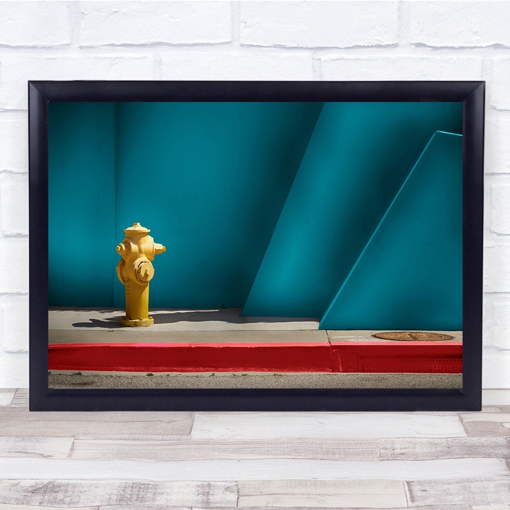 Urban Colour Street Fire post Geometry Shapes Wall Art Print