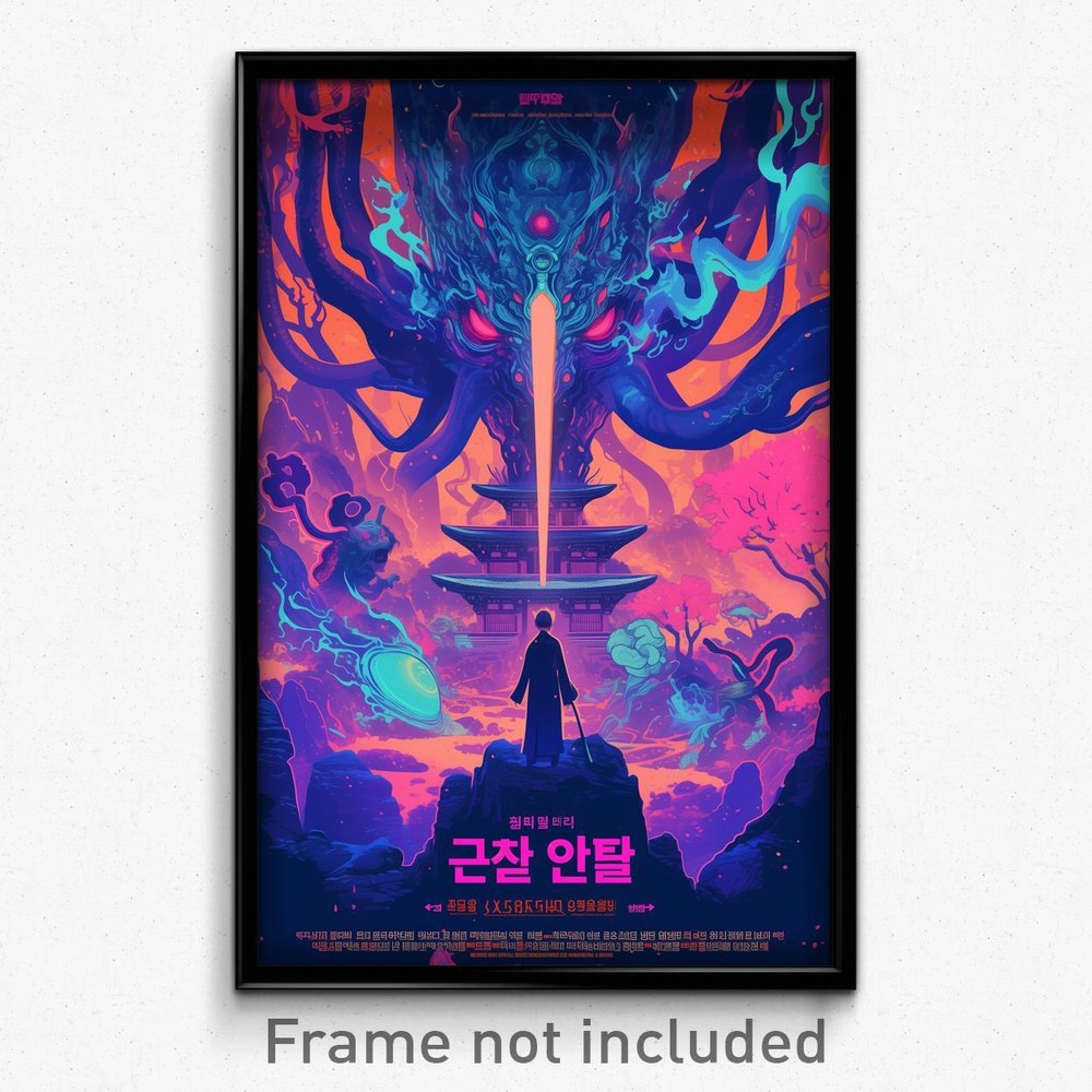 Korean Movie Poster - Negligible Shire (Korea Psychedelic Art Retro Film Print)