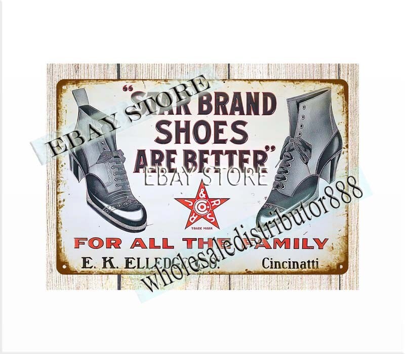 star brand shoes are better metal tin sign unique decorative accessories