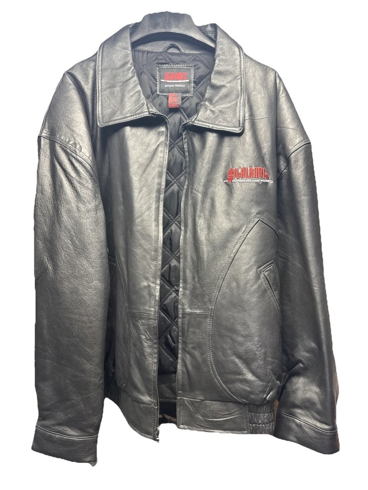 Highlander Size XXL There Can Be Only One Genuine Leather Heavy Bomber Jacket