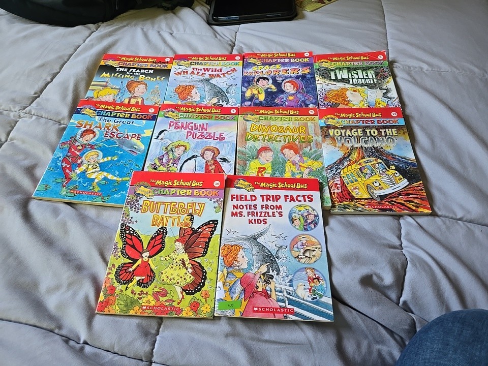 The Magic School Bus lot of 10 chapter books 2-5, 7-9, & 15, 16 AND FIELD TRIP