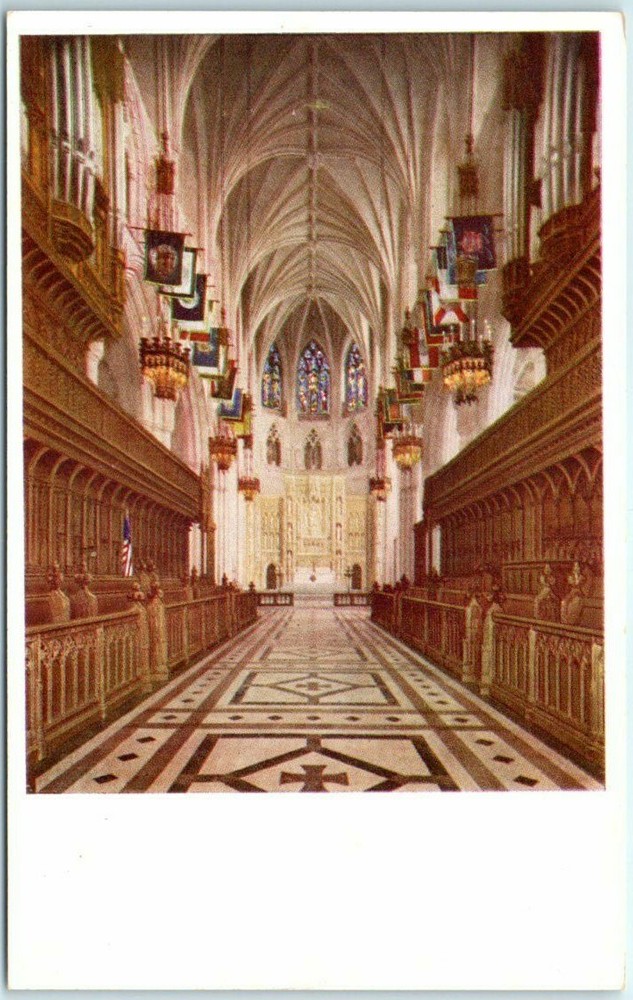 Postcard The Great Choir and Sanctuary - Washington Cathedral - Washington, DC