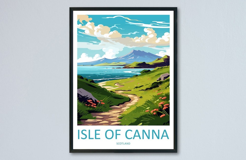 Isle Of Canna Travel Print Wall Art Isle Of Canna Wall Hanging Home Dcor Isle