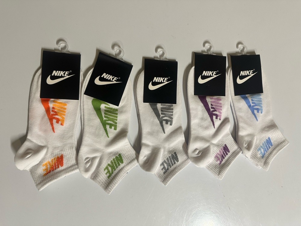 Nike Socks Unisex Ankle Socks Originals 5 Pairs Colorway Sz Large Socks NWT