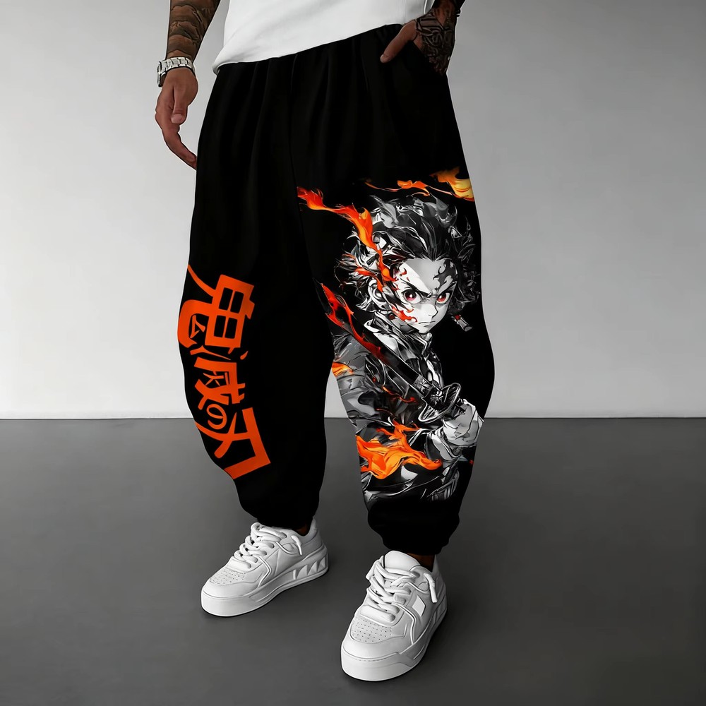 Demon Slayer Anime Sweatpants Men's Japanese Streetwear Joggers Casual Pants