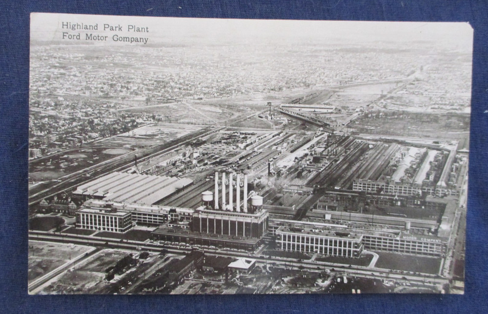 RPPC Michigan Ford Motor Co Highland Park Plant 1930s Postcard
