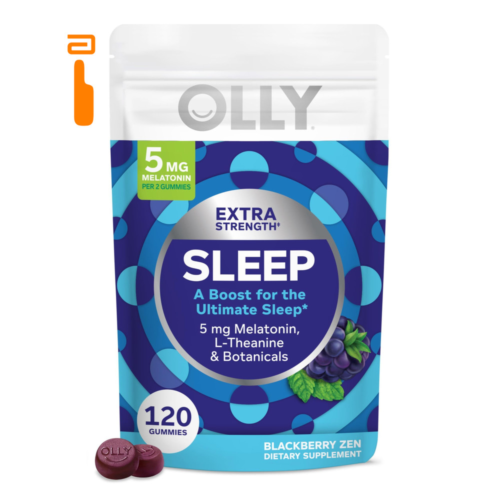 OLLY Extra Strength Sleep Gummy, 5 mg 120 Count (Pack of 1), Purple