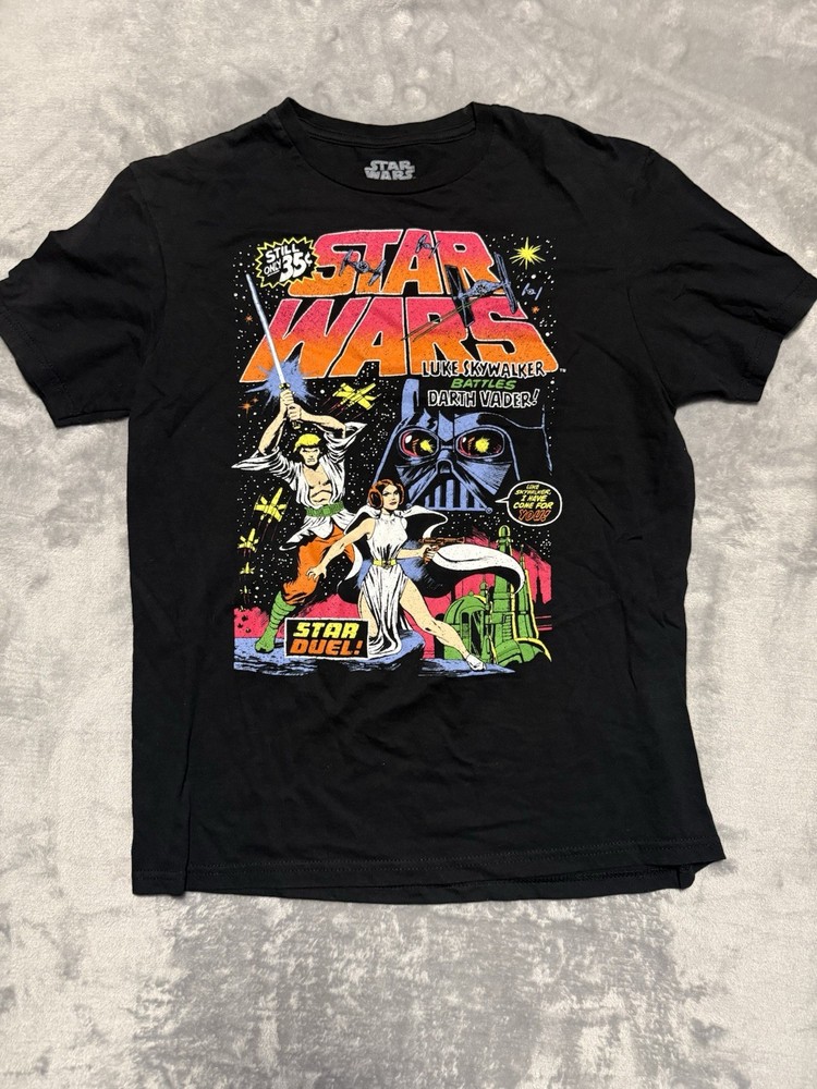 Star Wars Mad Engine Graphic T-Shirt Adult Black Size Medium Cotton