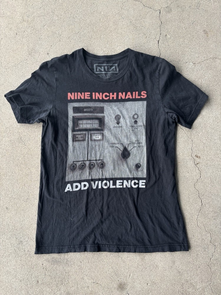 Nine Inch Nails “Add Violence” Band Tee Black Size L Industrial Rock Metal NIN