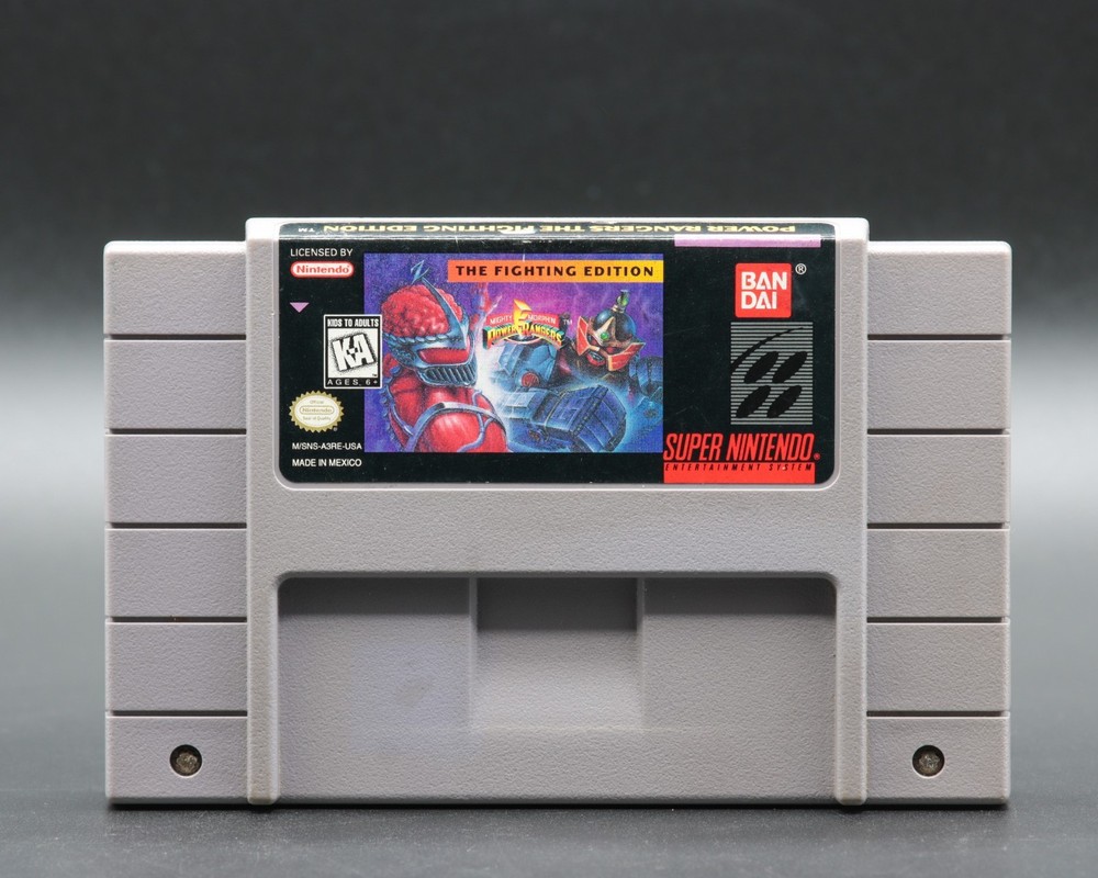 Mighty Morphin Power Rangers The Fighting Edition SNES Super Nintendo Cartridge
