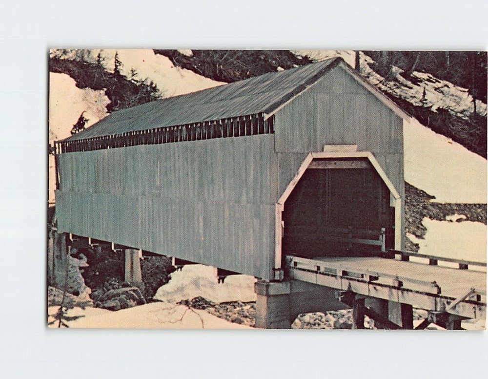 Postcard Texas Creek Bridge in S. E. Alaska Near Town of Hyder USA