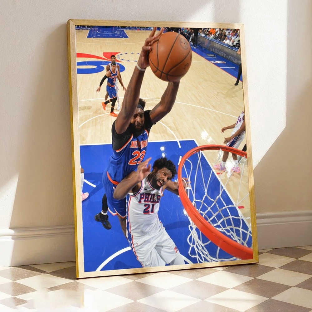 New York Knicks Mitchell Robinson Dunking On Joel Embiid Poster