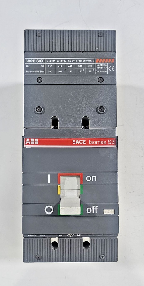 ABB SACE ISOMAX S3 SACE S3X BGC1098291 Circuit Breaker 200Amp 3Pole 200kA 690V