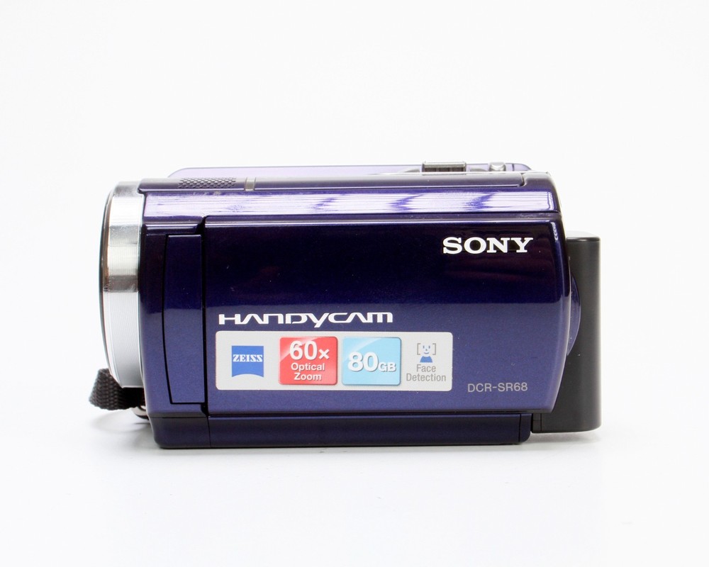 Sony Handycam DCR-SR68 Standard Definition Camcorder (Blue) 80GB HDD