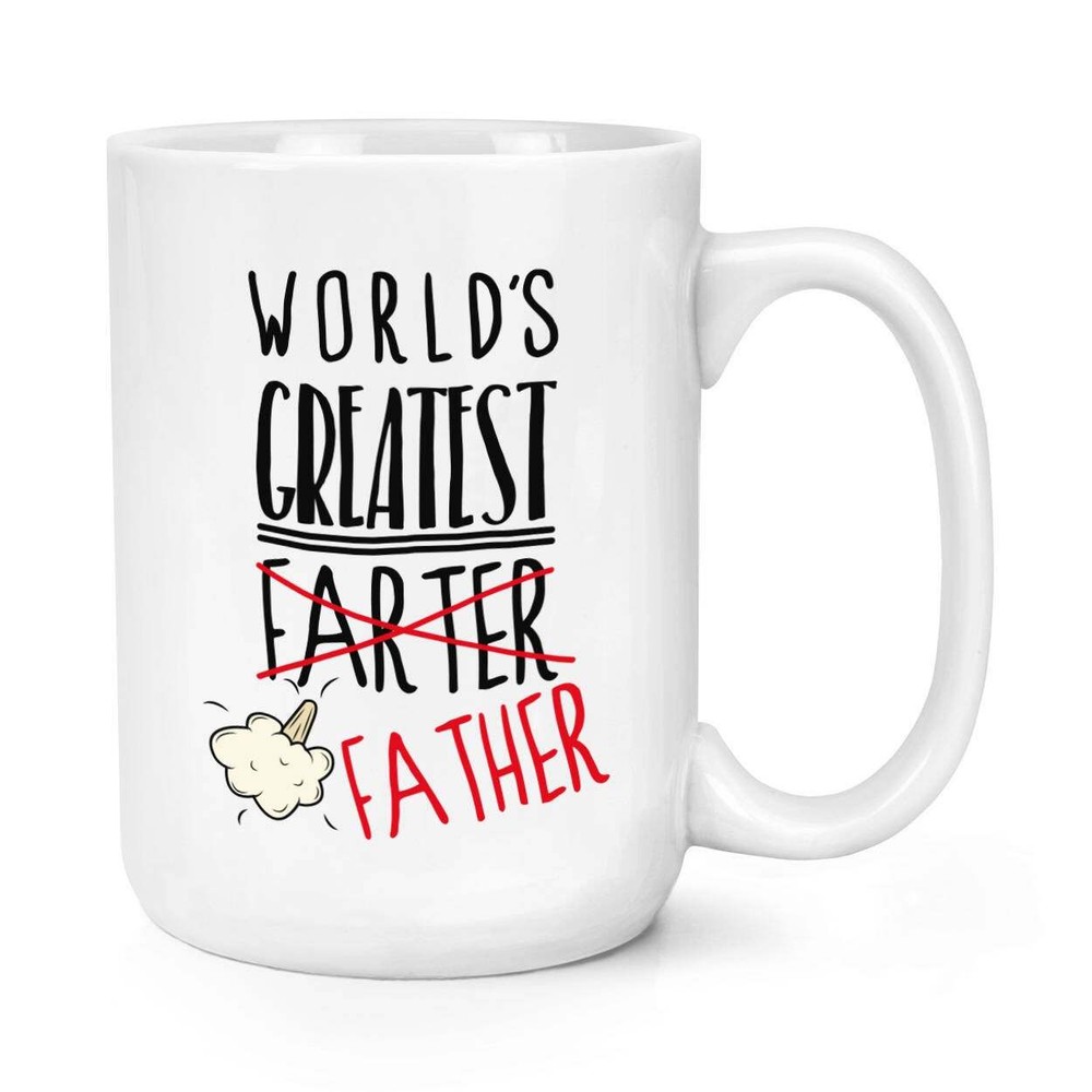 Worlds Best Farting Dad Coffee Mug Large 15oz Funny Gift Idea