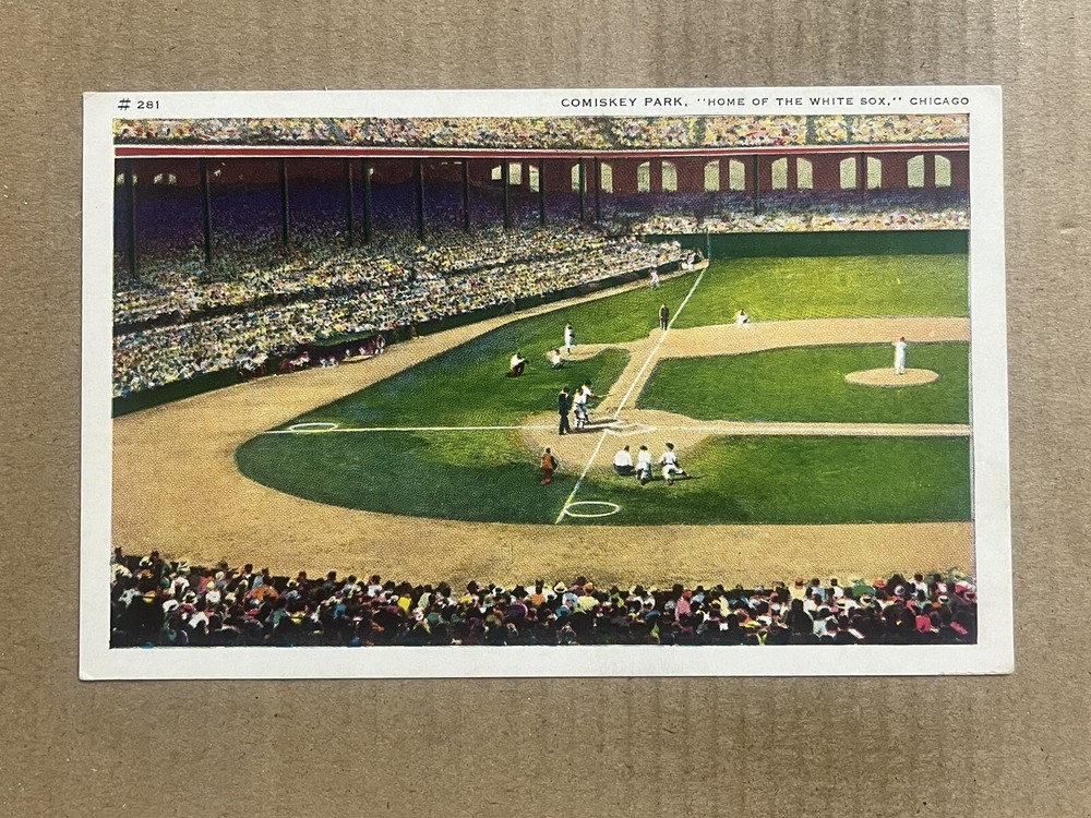 Postcard Illinois IL Chicago White Sox Comiskey Park MLB Baseball Game Stadium