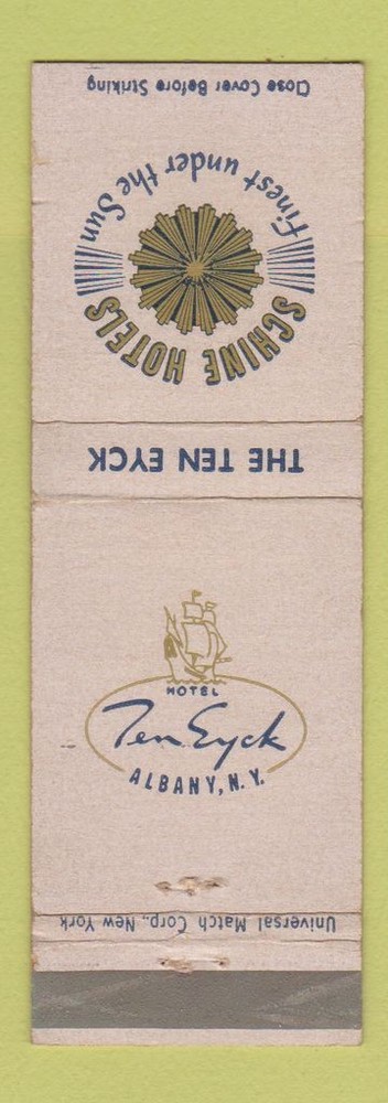 Matchbook Cover - Hotel Ten Eyck Albany NY Schine