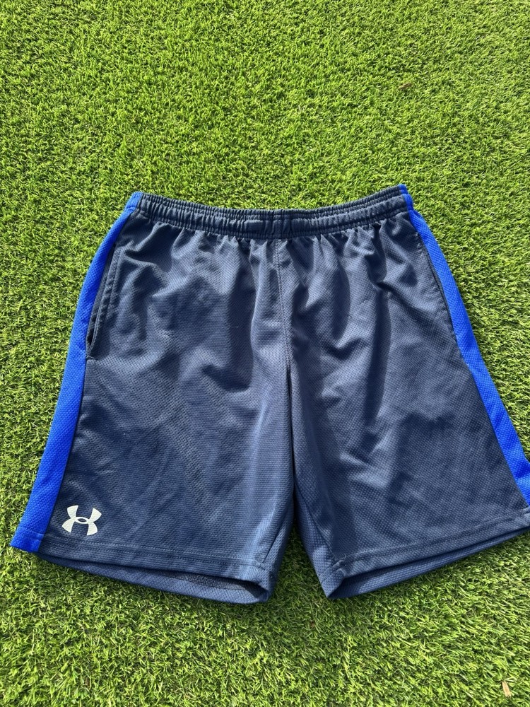 Under Armour Men's Mesh Athletic Shorts XL Blue/Navy Drawstring 9