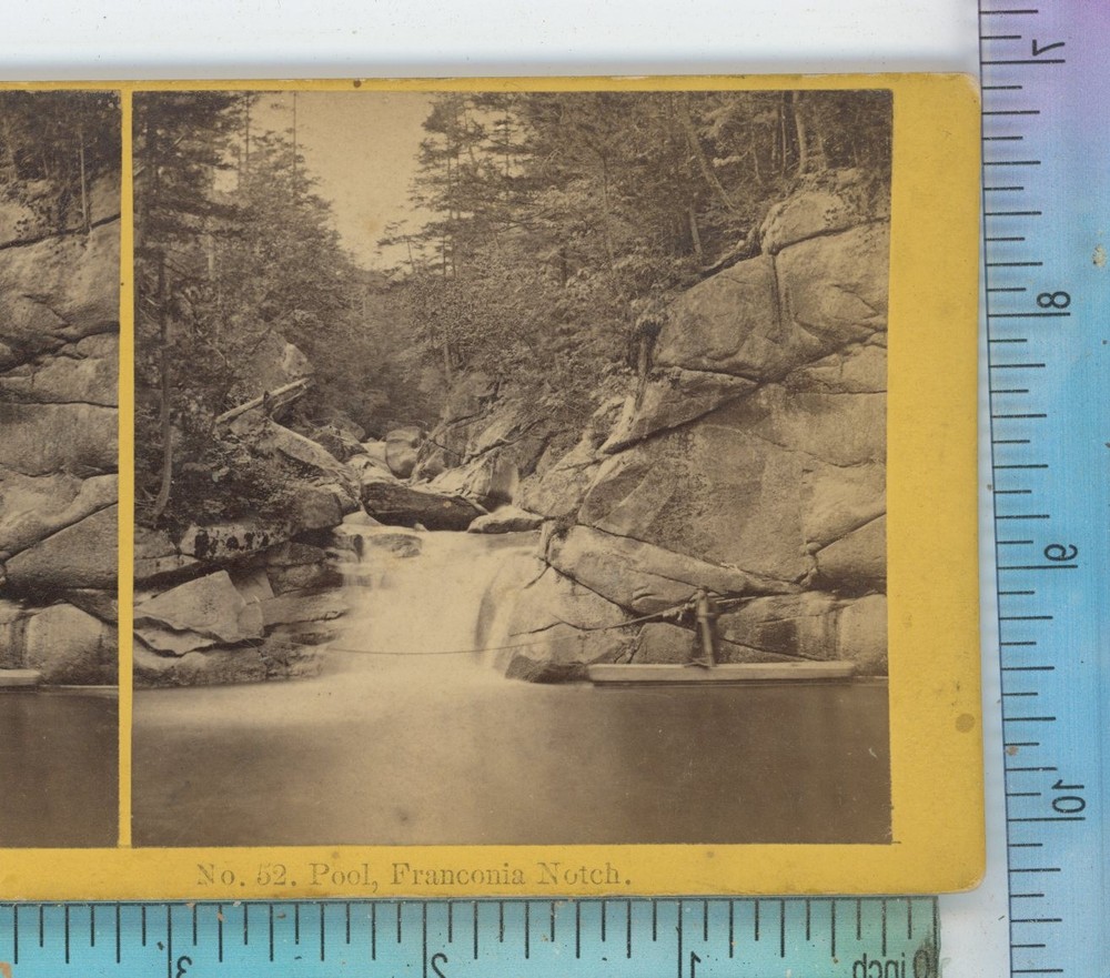 Pool Franconia Notch NH New Hampshire Kilburn Stereoview