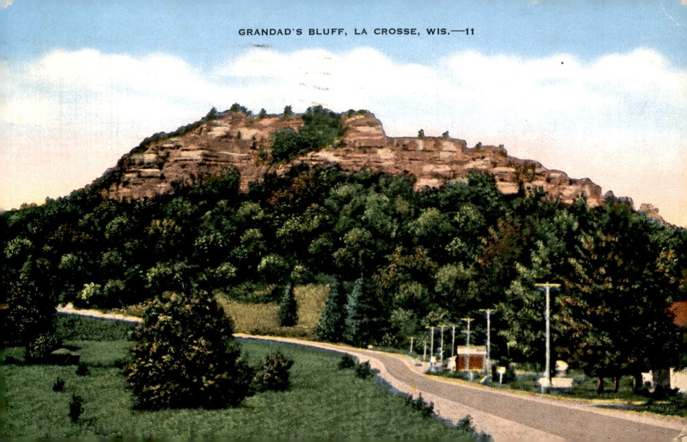Grandad's Bluff, La Crosse, Wisconsin - 1941 Postcard