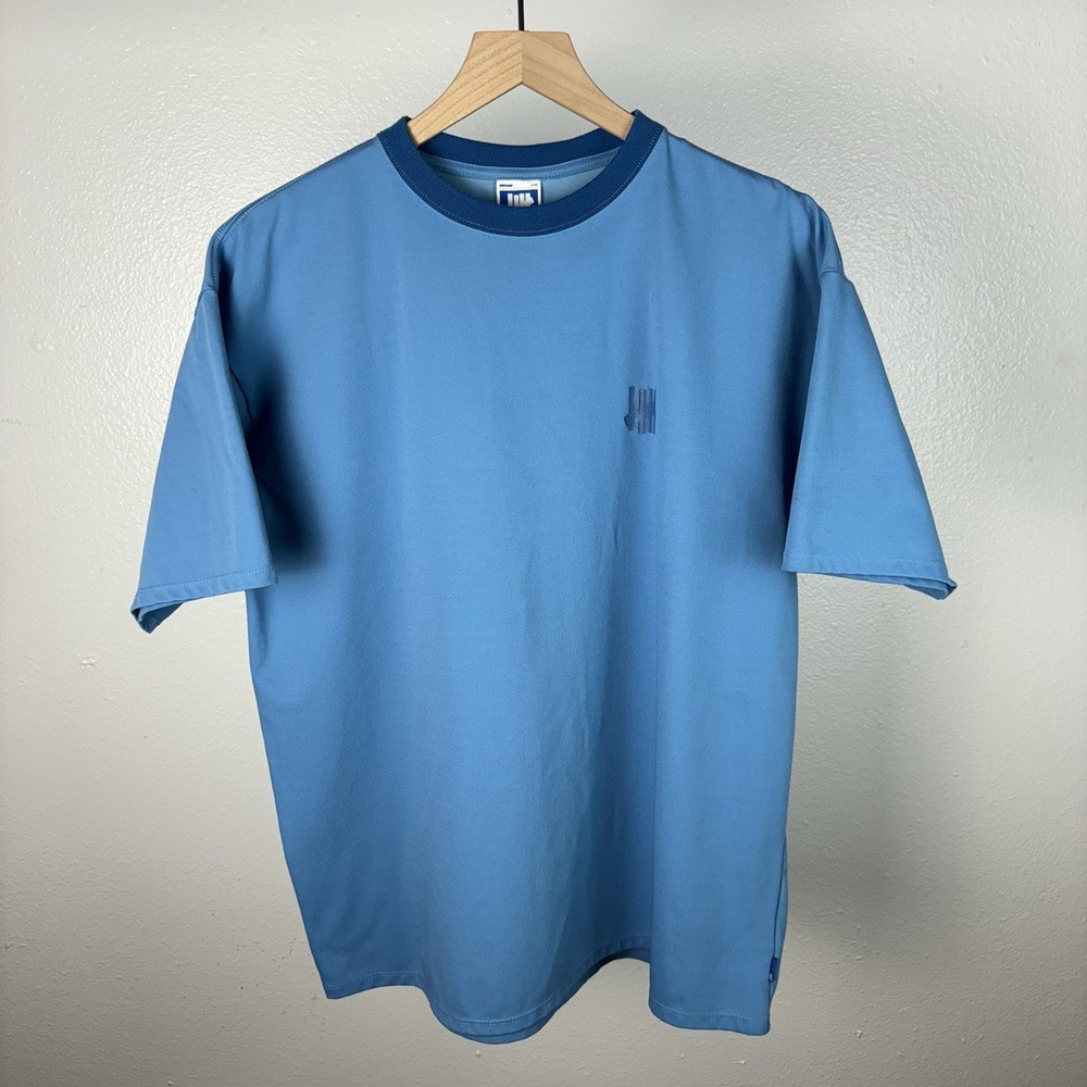 UNDEFEATED Classic Logo Double Sided Blue Skate Punk T Shirt Size Medium