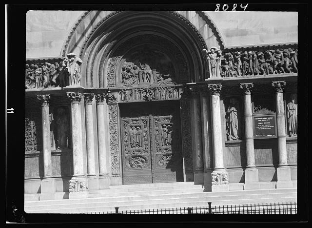 New York City NY St Bartholomew's Church Entrance 1900s Ornaments Doors