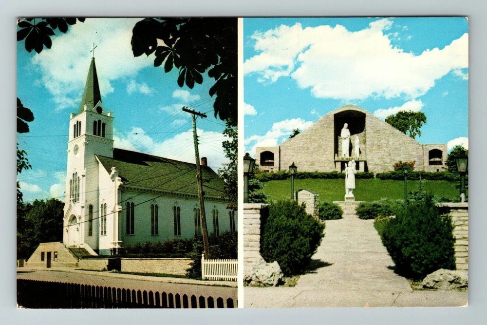 Mackinac Island MI-Michigan Ste Ann's Church And Shrine Vintage Postcard