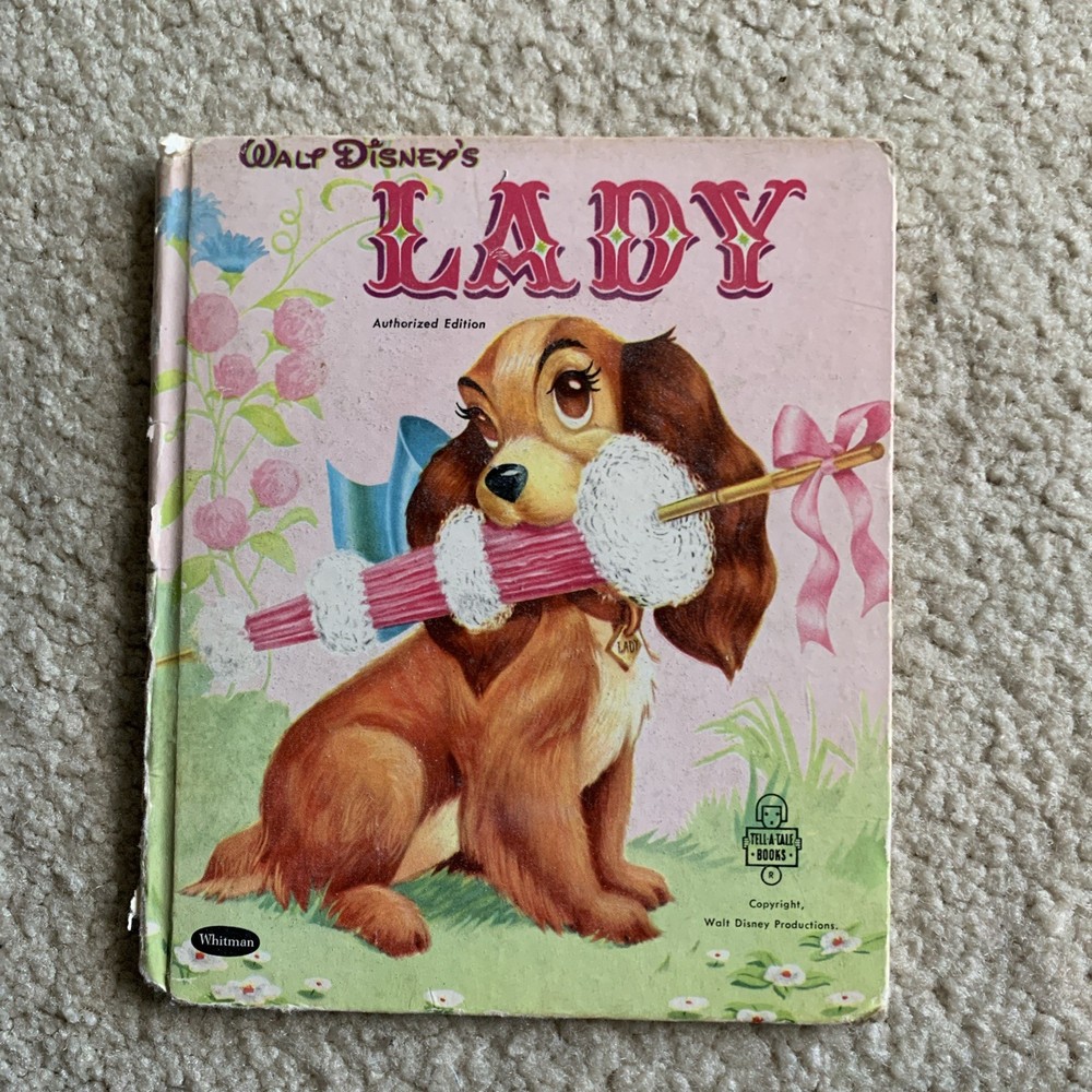 Walt Disney's Lady Whitman Tell-A-Tale Book 1954 Vintage Hardcover Book