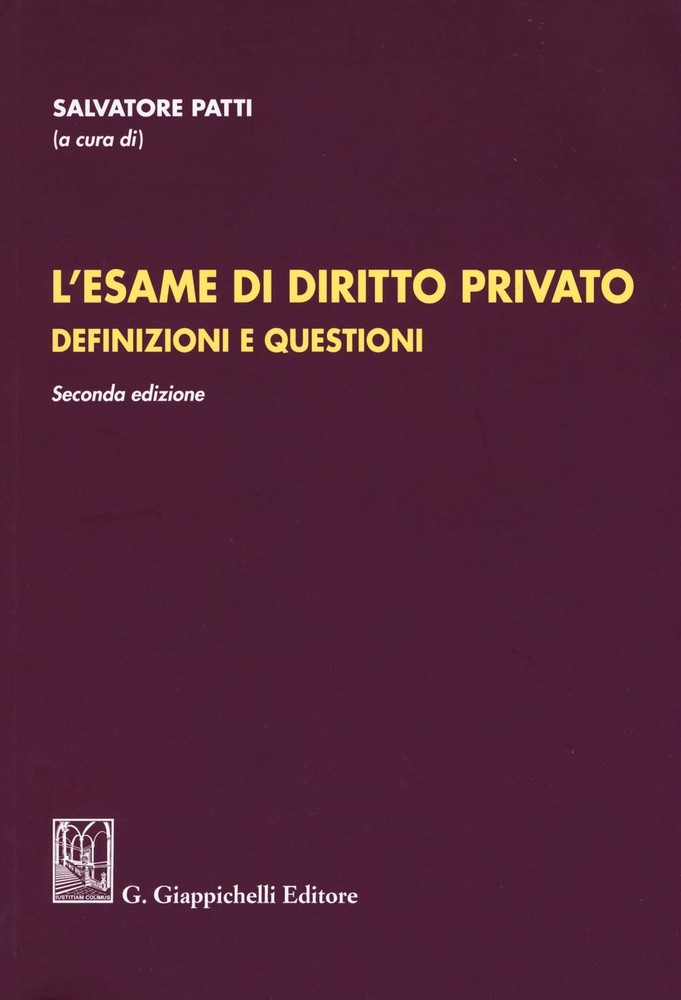 Salvatore Patti L'esame di diritto privato. Definizioni e questioni (Paperback)