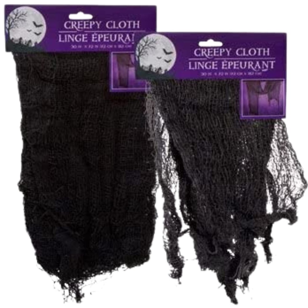 Black Creepy Cloth Halloween Decoration (Pack of 2)