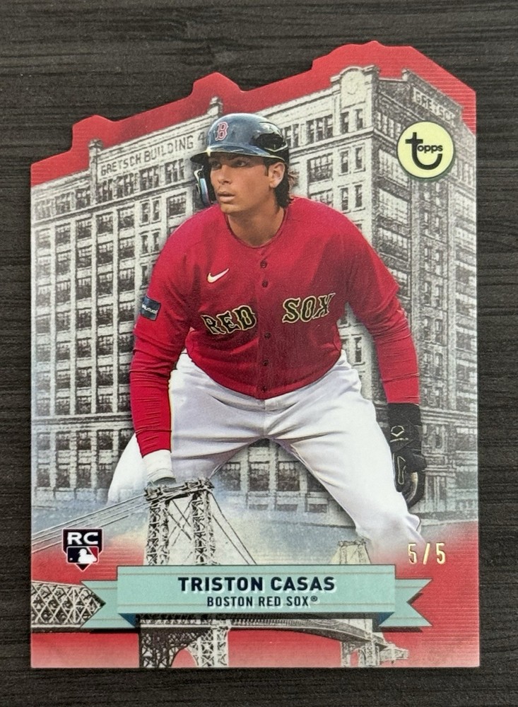 2023 Topps Brooklyn Broadway Die-Cut Triston Casas Red /5 #36 Boston Red Sox