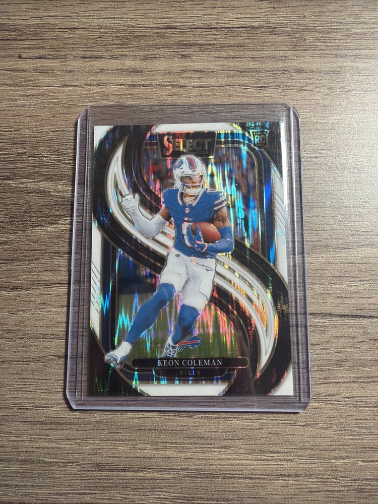 2024 Panini Select - Premier Level Keon Coleman #153 White Shock Prizm /199 (RC)