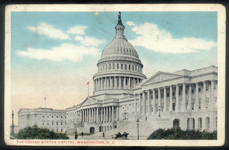 Vintage 1916 THE UNITED STATES CAPITOL Building Postcard, Washington, D.C.