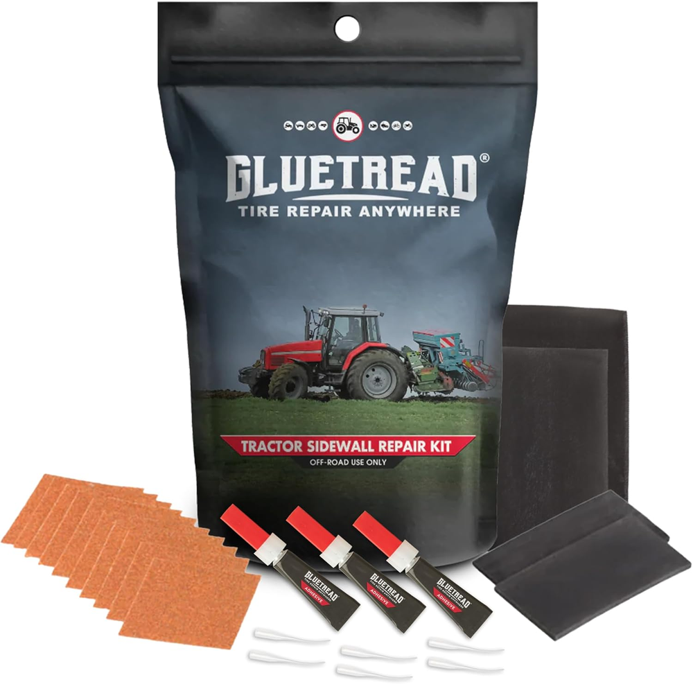Gluetread Off-Road Tractor Tire Sidewall Puncture Repair Kit