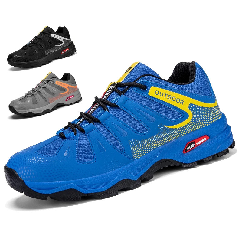 Zapatos Senderismo Hombre Zapatillas Trail Running Exteriores Escalada Cordones