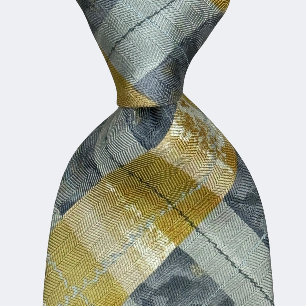 Issey Miyake Tie Silk Vintage Necktie Stripe Design Multi Color Made In Japan