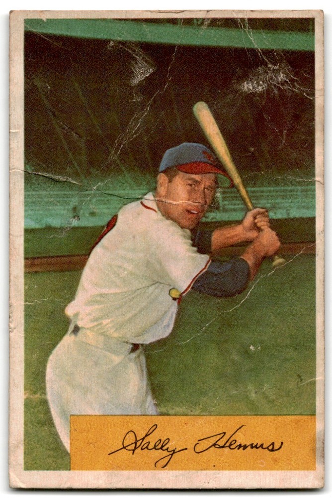 1954 Bowman Solly Hemus St Louis Cardinals Poor Condition Set Filler