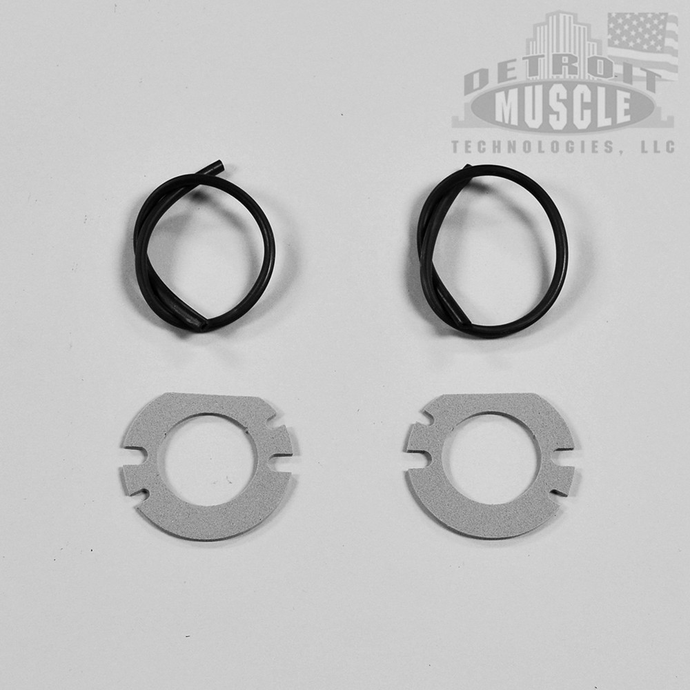 DMT Mopar Barracuda 67 69 Reverse Back Up Light Lamp Gaskets with Housing Trim
