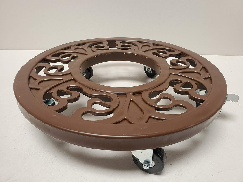 Big Roll; Easy Rolling; Decorative,Heavy Duty Plastic;Patio Caddy Plant and Pot