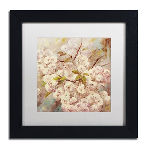 Li Bo Rose Bush I Wall Art 11x11 Black Frame White Matte
